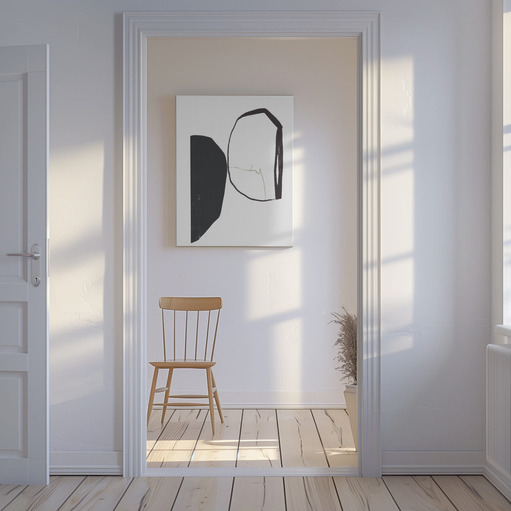 Geometrische Formen und kontrastierende Farben | Leinwand