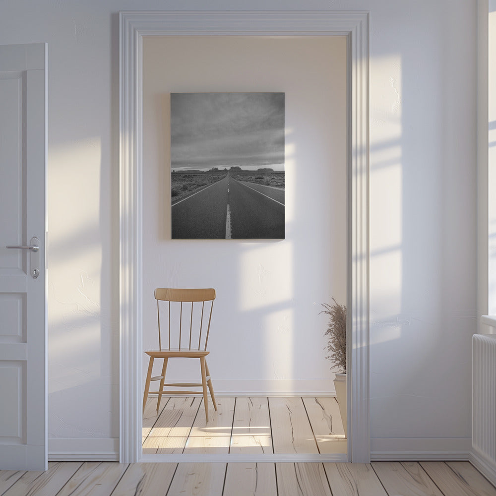 Monochromes Monument Valley II | Leinwand