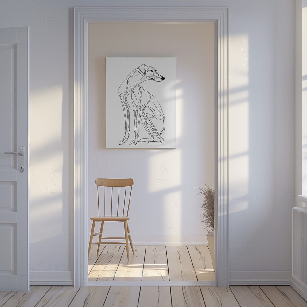 Linienhund | Leinwand