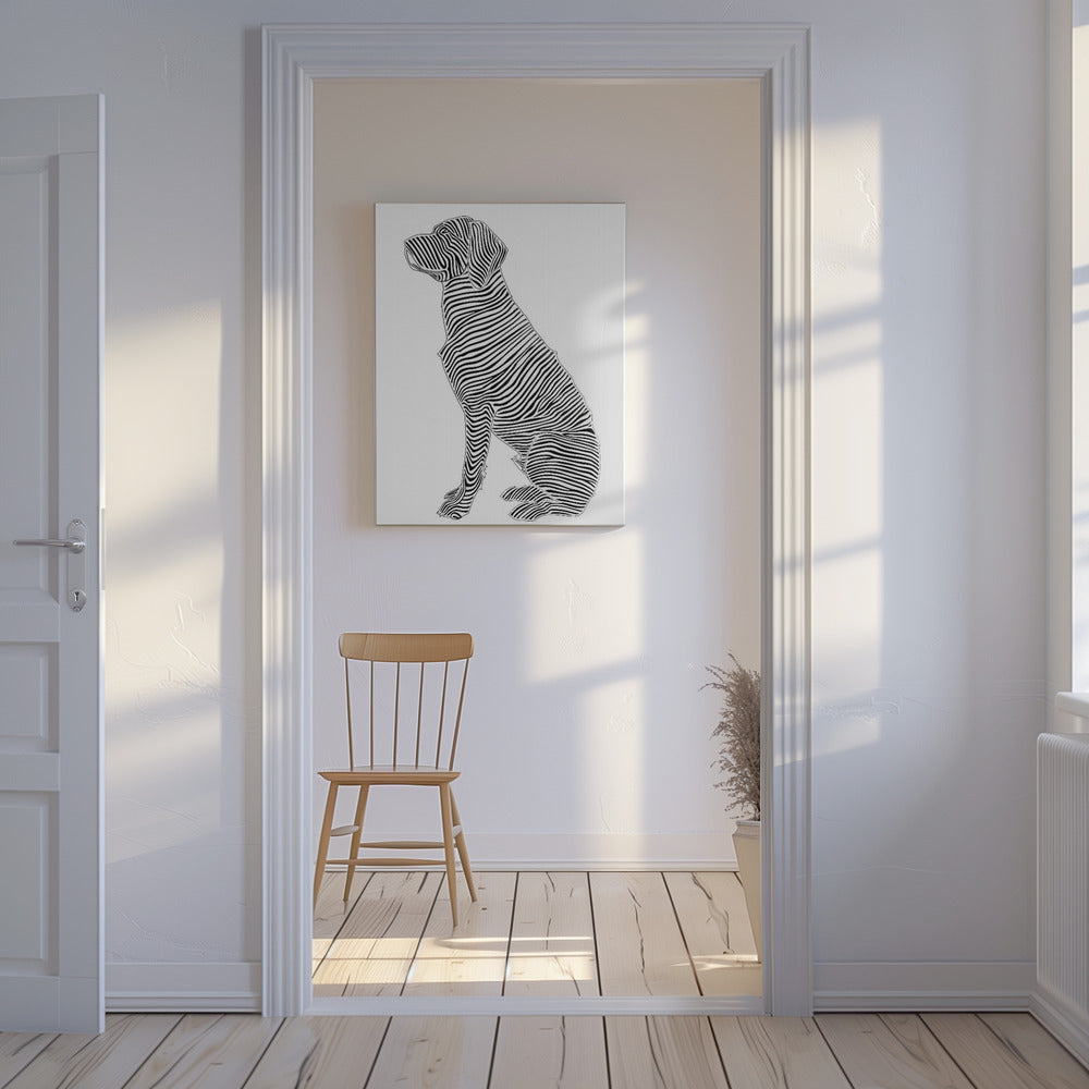 Linienkunst Hund | Leinwand