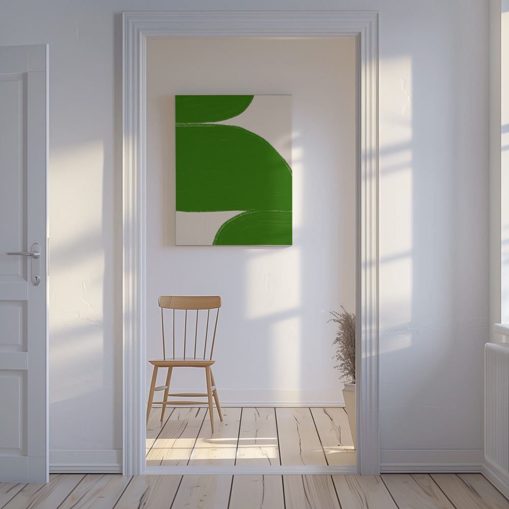 Grüne Wellen Harmonie | Leinwand