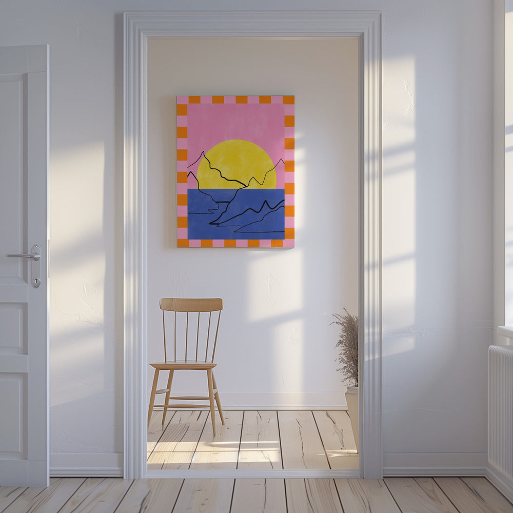 Retro Horizon Glow | Canvas