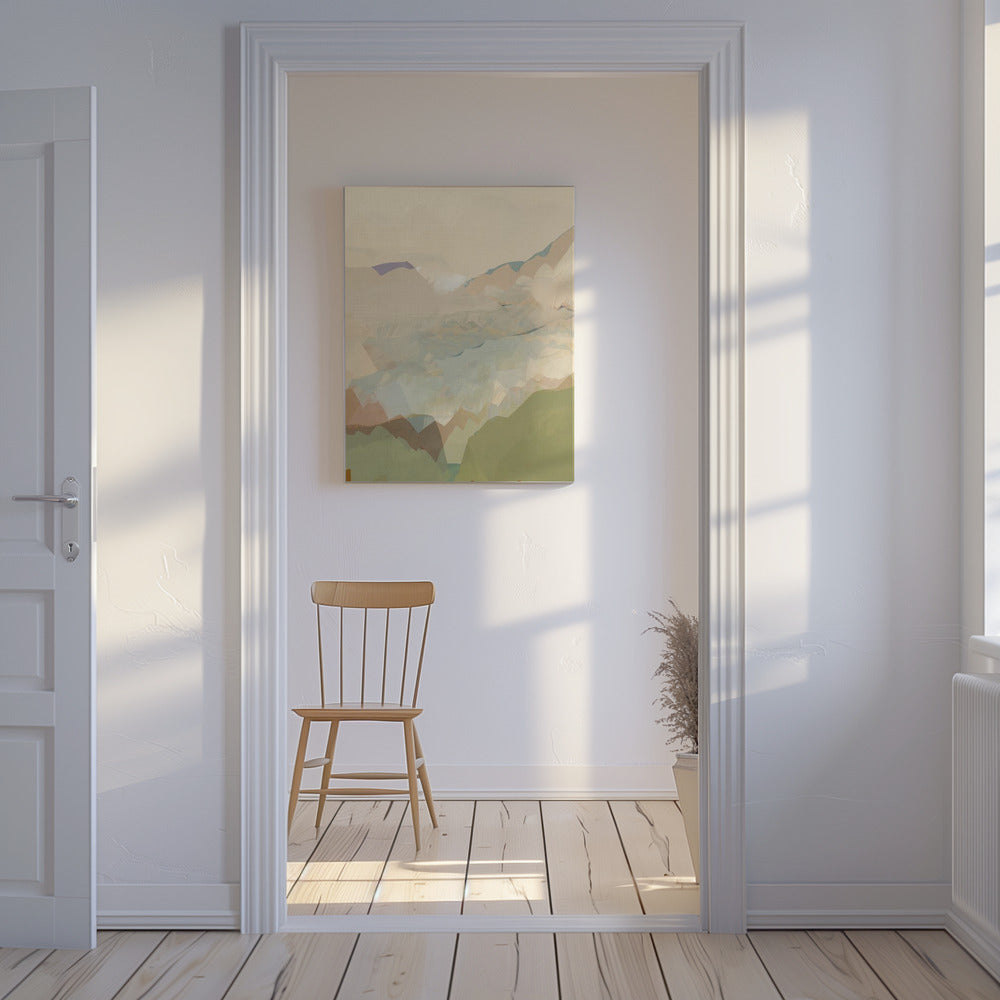 Pfirsichfarbene Bergkette 3 | Leinwand
