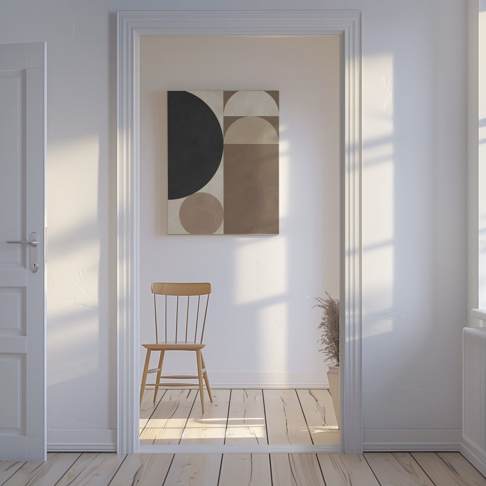Braune Geometrie 6 | Leinwand