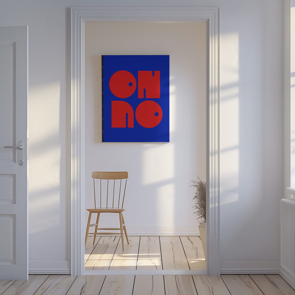Fette Buchstaben, blauer Hintergrund | Leinwand