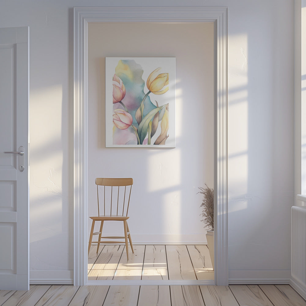 Aquarell Tulpe | Leinwand