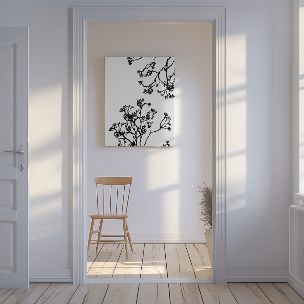 Blütenbäume Silhouette | Leinwand