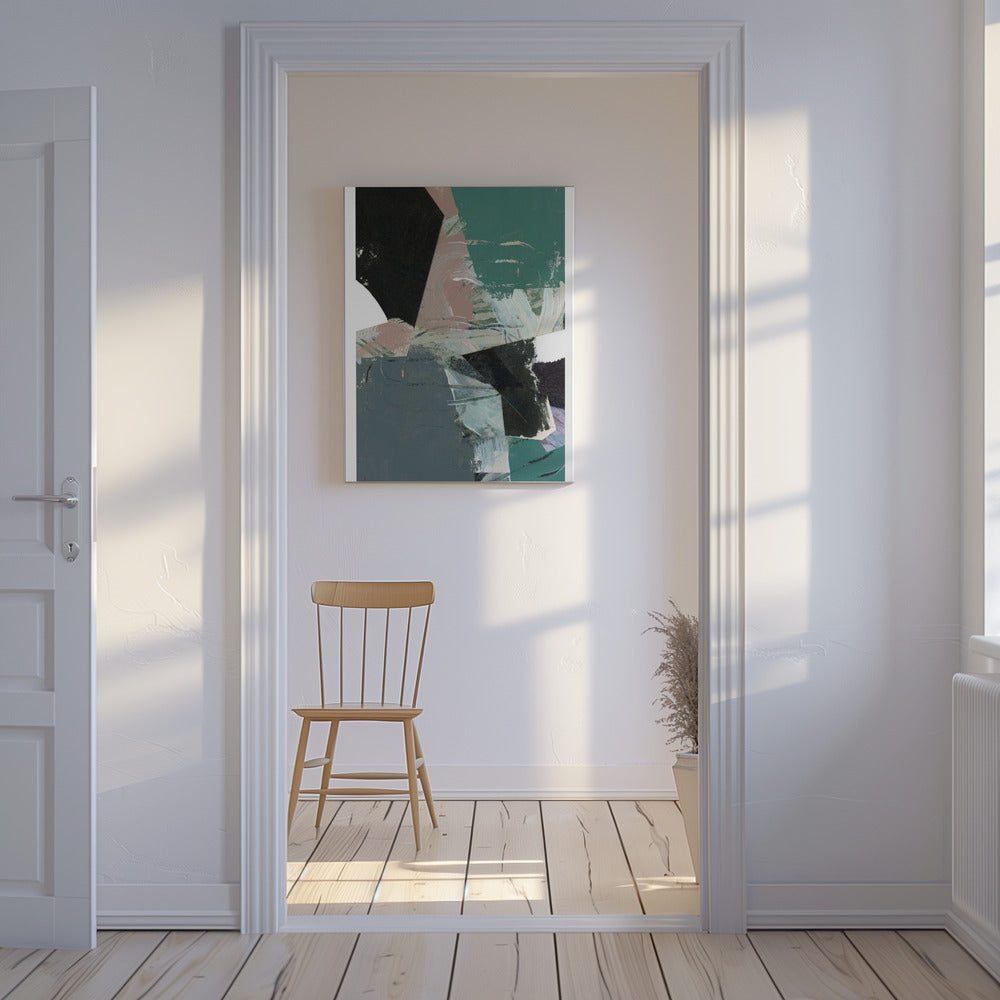 Blau Schwarz Neutral Weiß 3 | Leinwand
