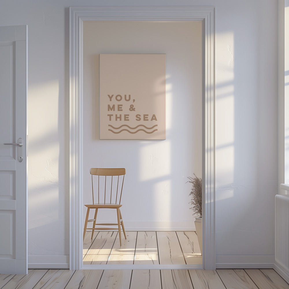 Du, ich und das Meer (Sand) | Leinwand