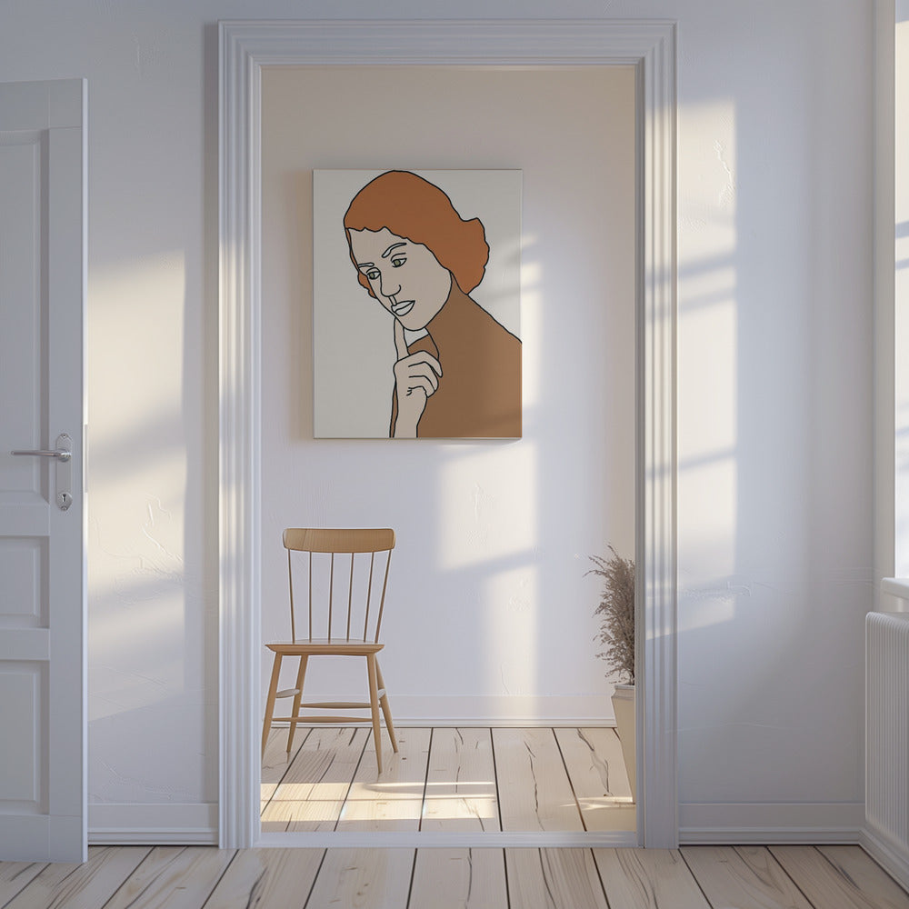 Denkende Frau | Leinwand