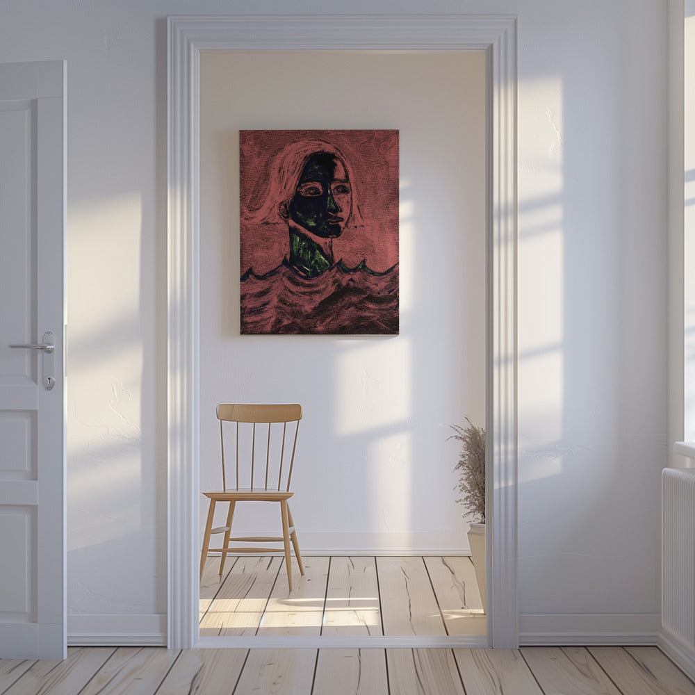 Der Schwimmer Pink | Leinwand