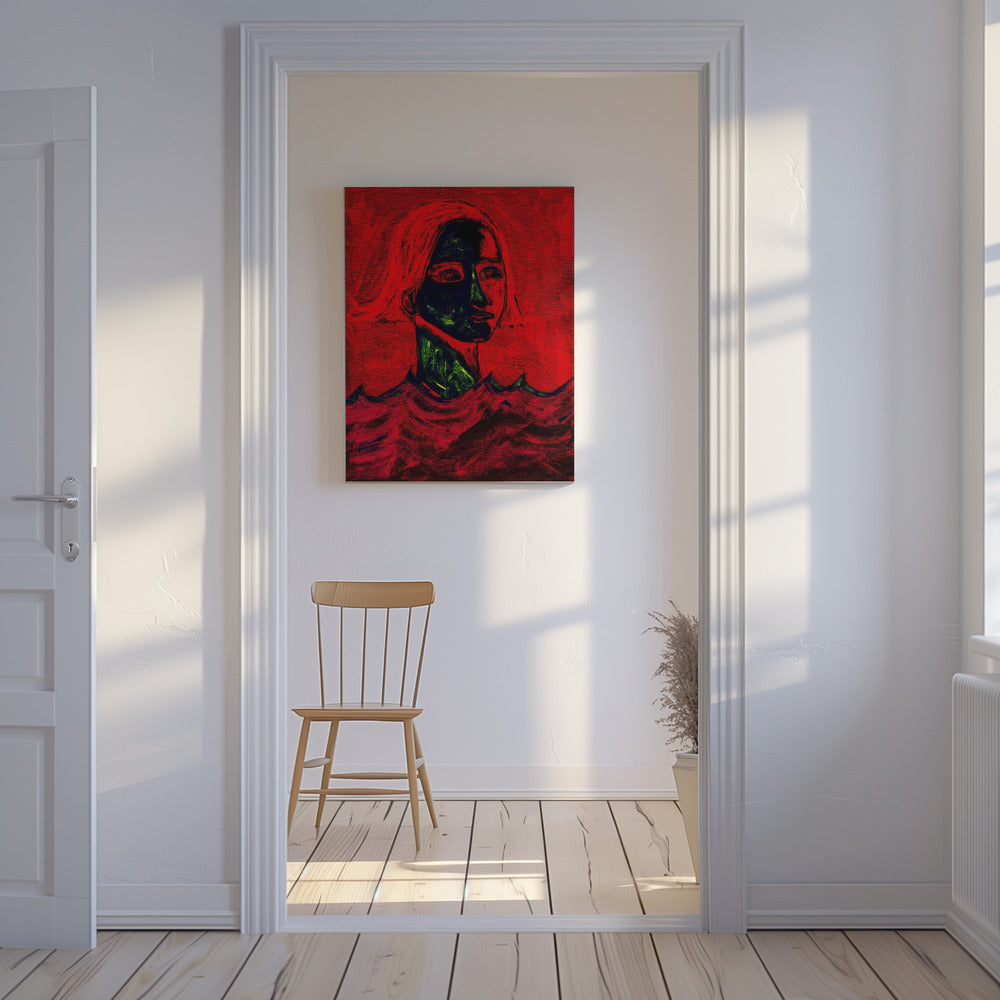 Der Schwimmer Rot | Leinwand