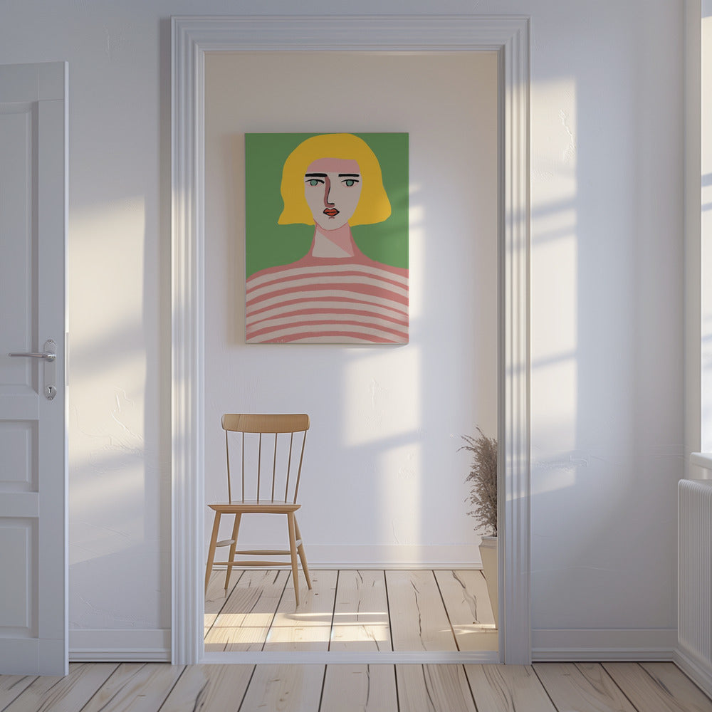 Dame mit blonden Haaren | Leinwand
