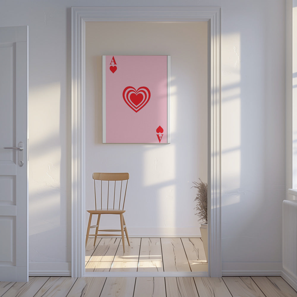 Herz-Ass-Leuchten | Leinwand