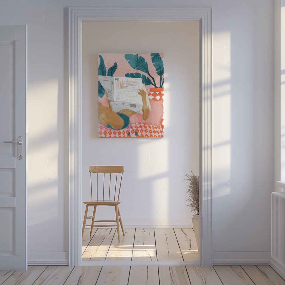 Boho Morning News Kunstdruck | Leinwand