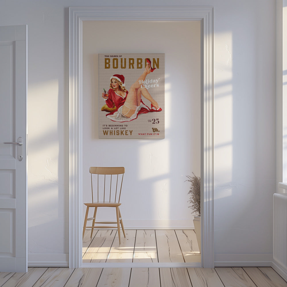 Babes of Bourbon Vol 25 Weihnachtsstimmung Weihnachts-Pinup | Leinwand