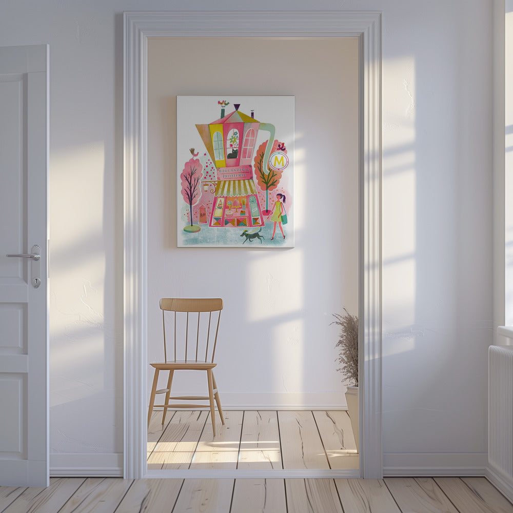 Französische Kaffee-Konditorei Vintage | Leinwand