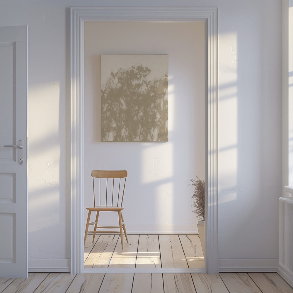 Wild Meadow in Ochre and White | Canvas