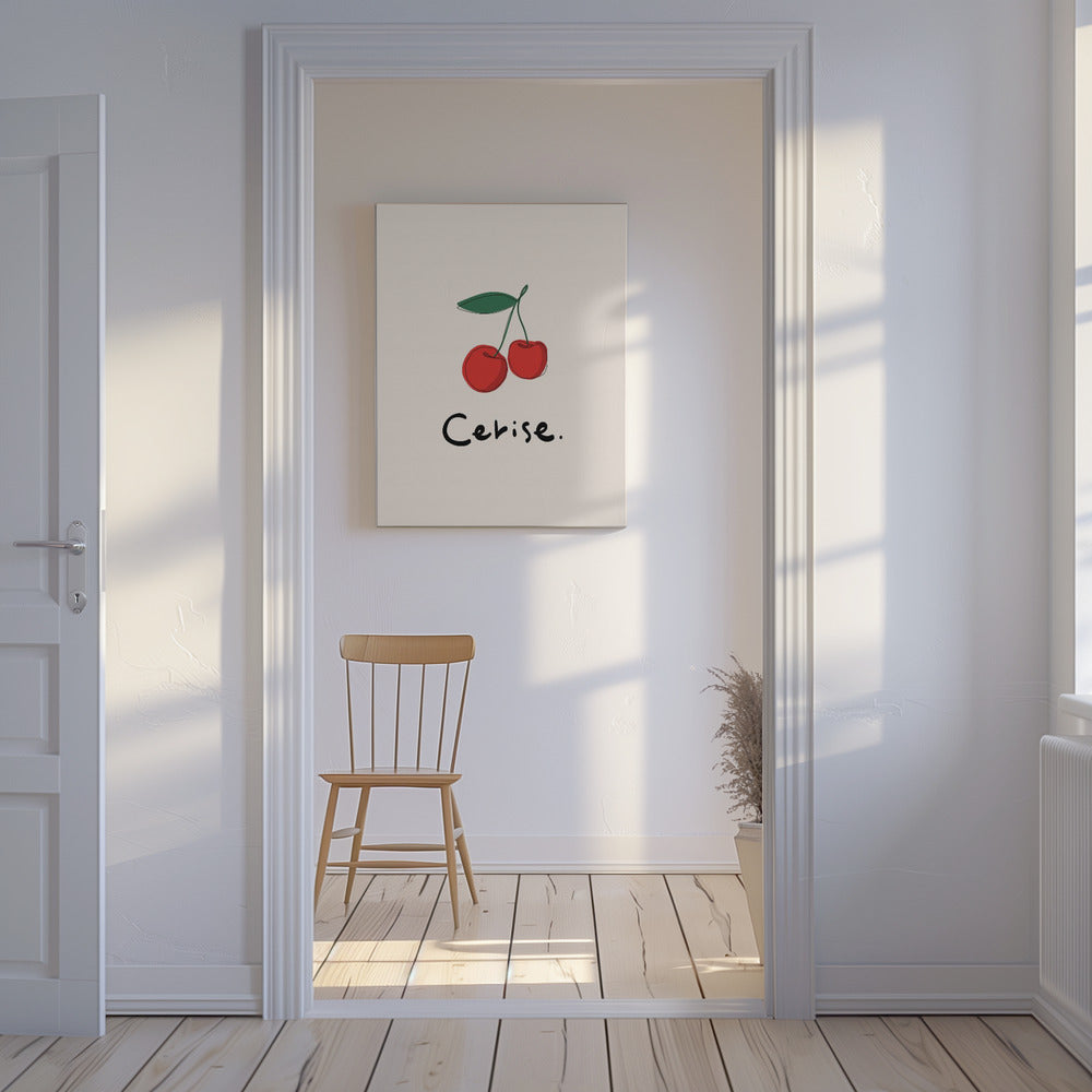 Moderne französische Obstkollektion "Kirsche / Cerise" | Leinwand