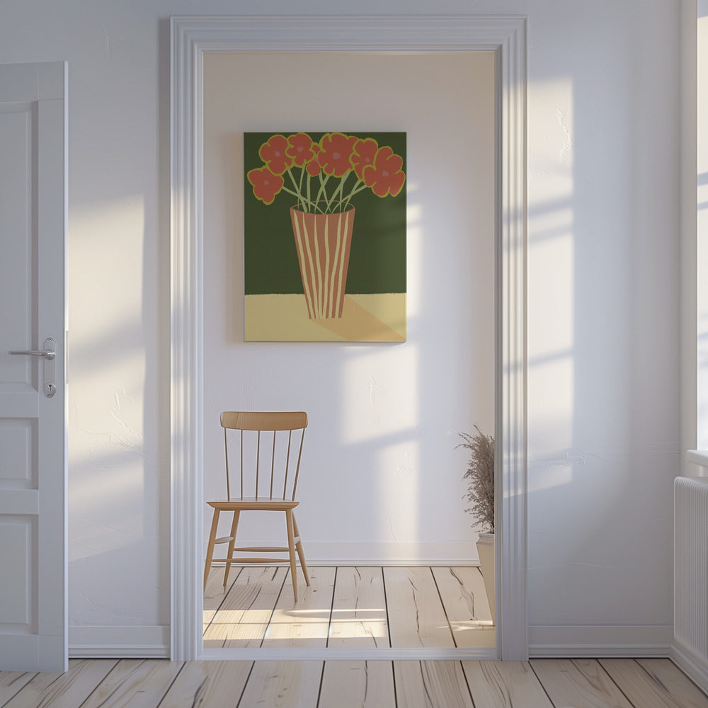 Vase mit Mohnblumen | Leinwand