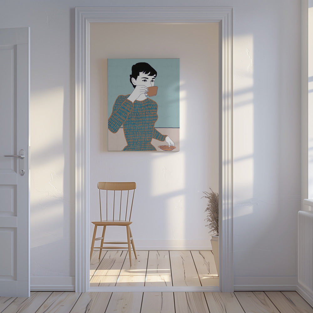 Kaffeedame | Leinwand
