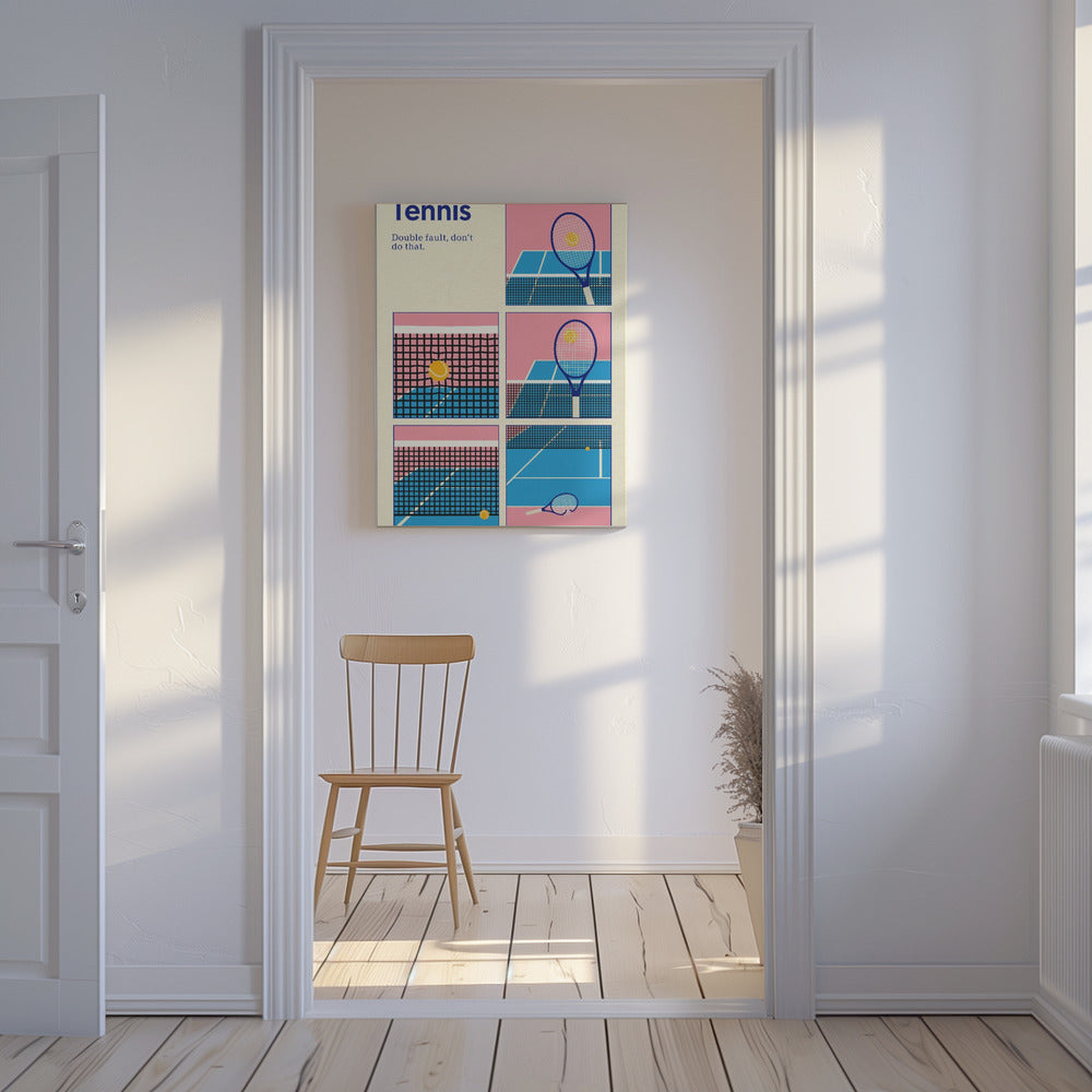 Poster Tennis Doppelsprung | Leinwand