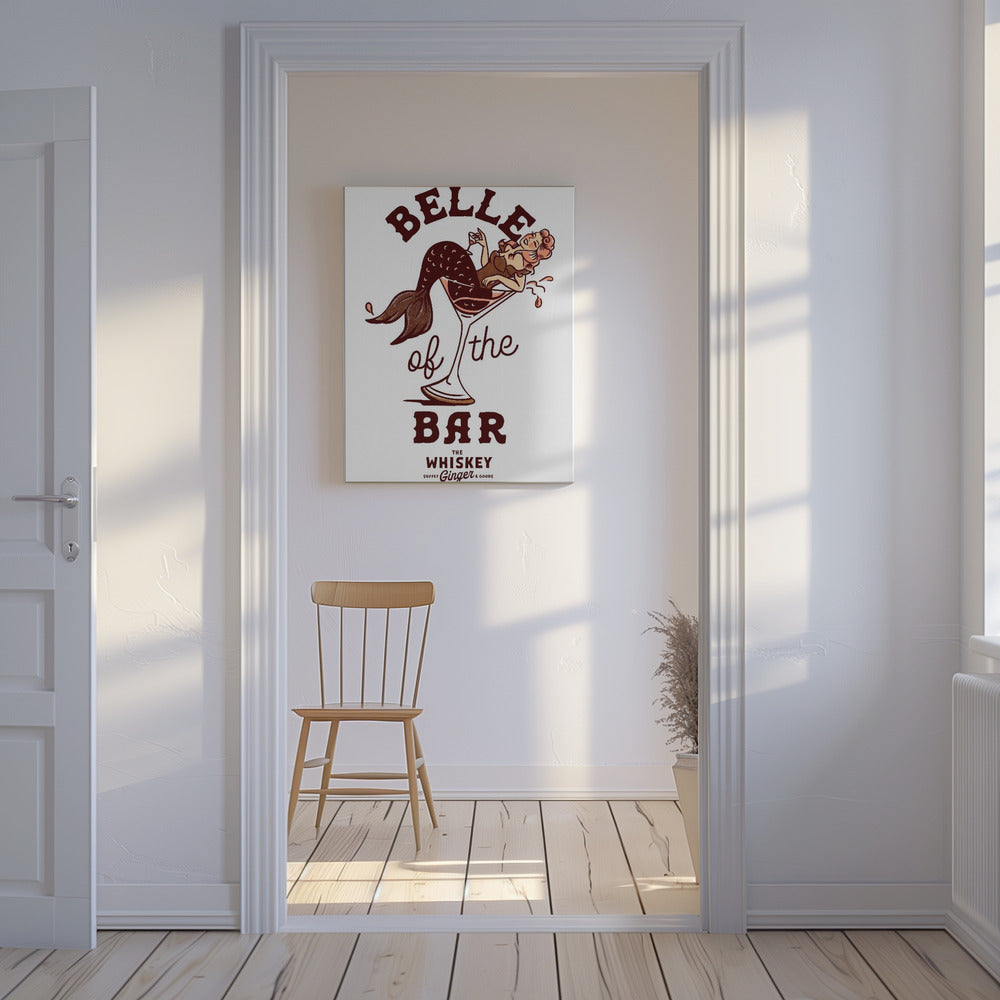 Belle Of The Bar Meerjungfrau Pin Up Art | Leinwand