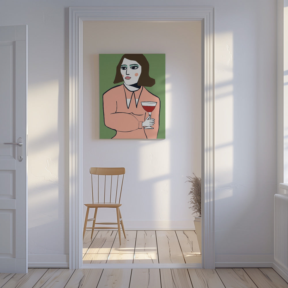 Wine lady | Canvas