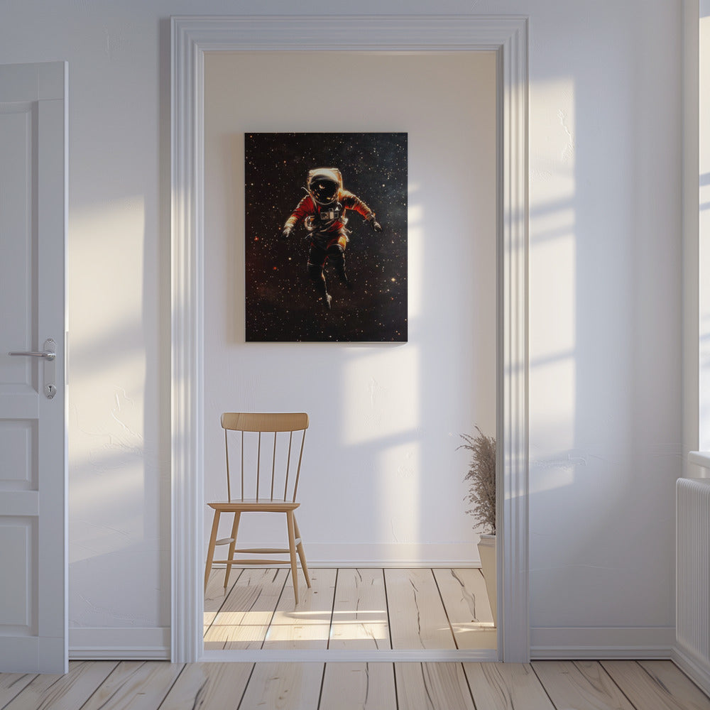 Ein Astronaut im Weltraum | Leinwand
