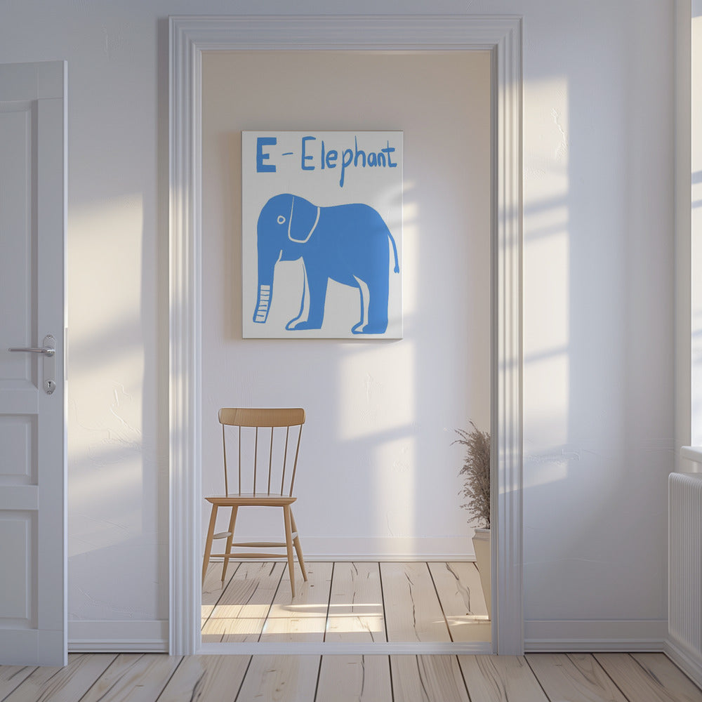 Großer blauer Elefant | Leinwand