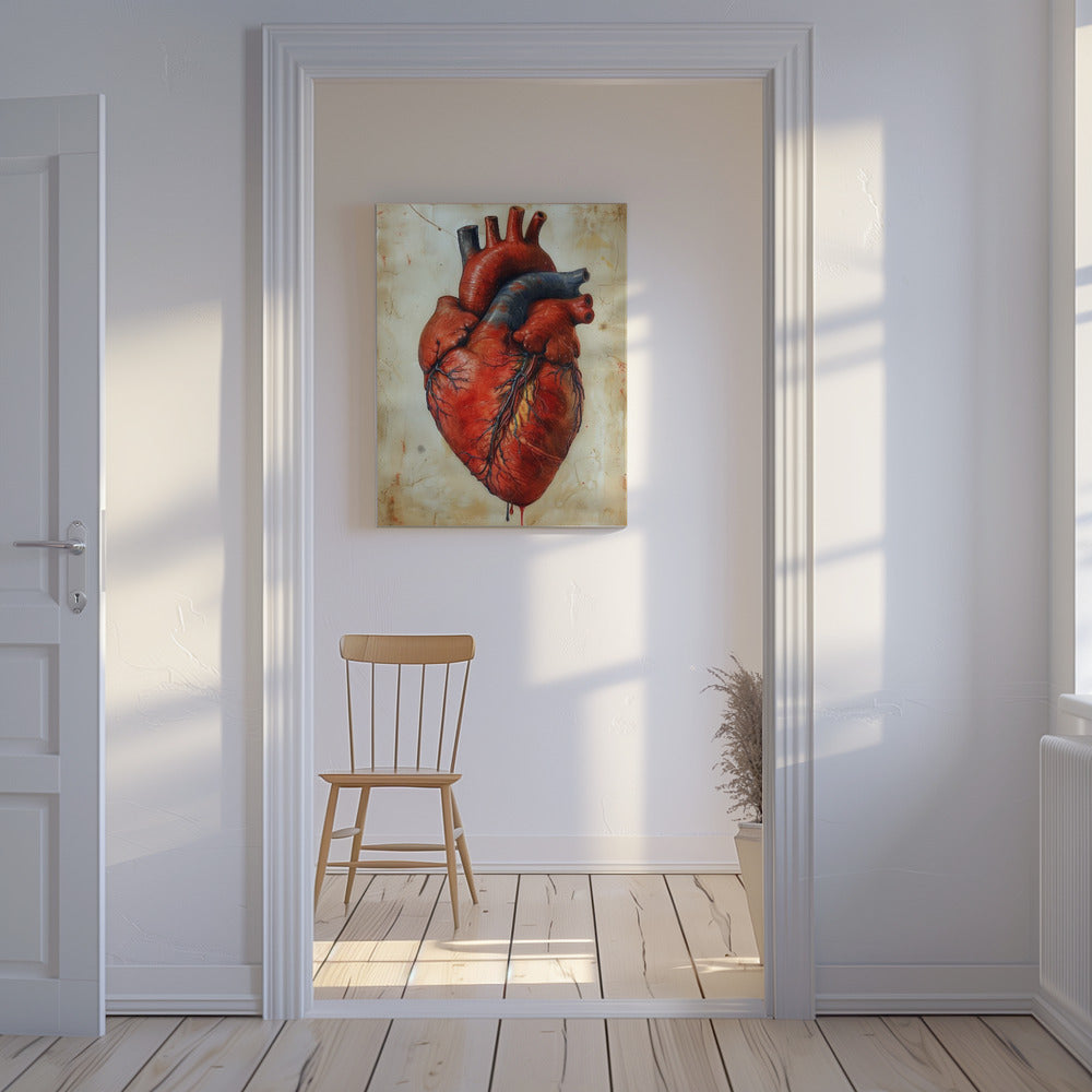 Anatomie Kunst 3 Herz | Leinwand