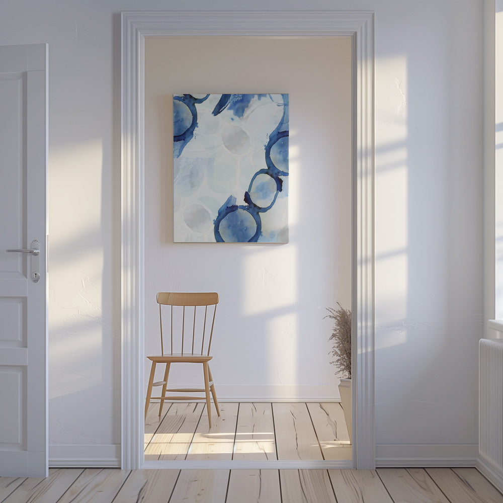 Blaue abstrakte Wirbel 3 | Leinwand