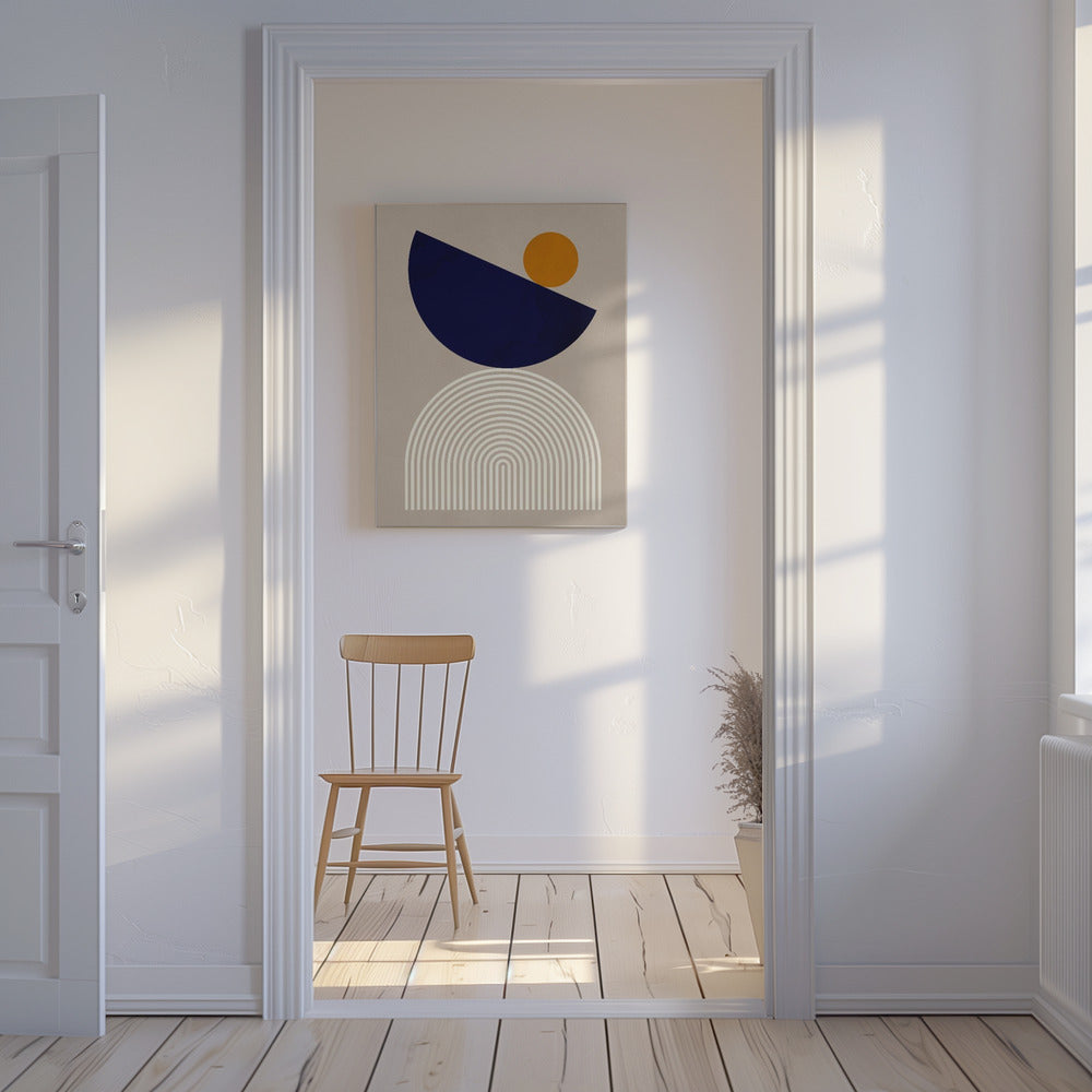 Linien und Halbkreise 2 | Leinwand