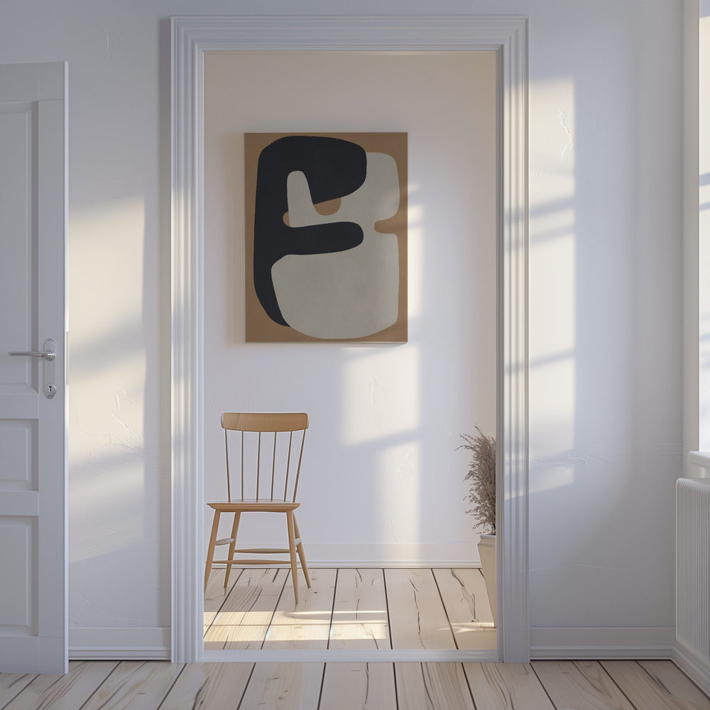 Braune und schwarze Kunst 1 | Leinwand