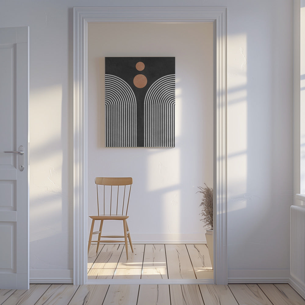 Kreise auf schwarzem Hintergrund 3 | Leinwand