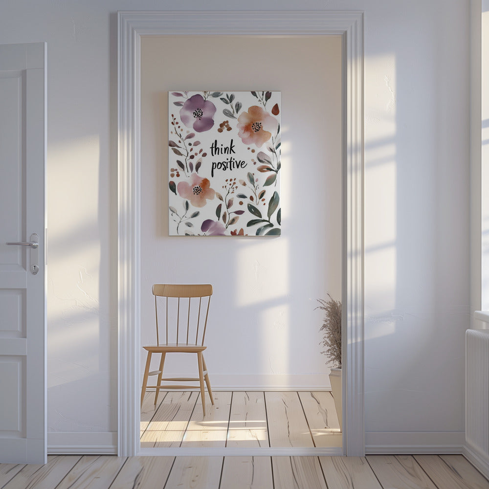Floral Positivity Burst | Canvas