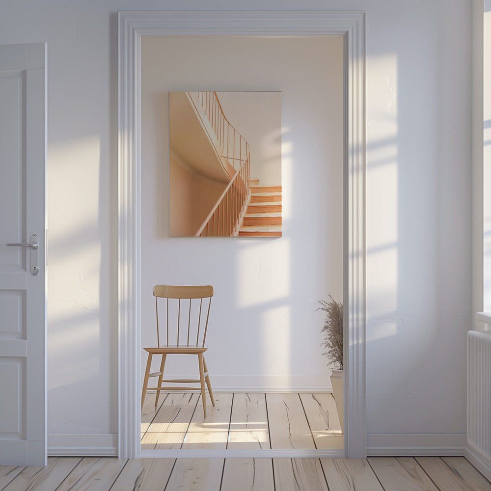 Orange Steps | Architectural Minimalism | Canvas