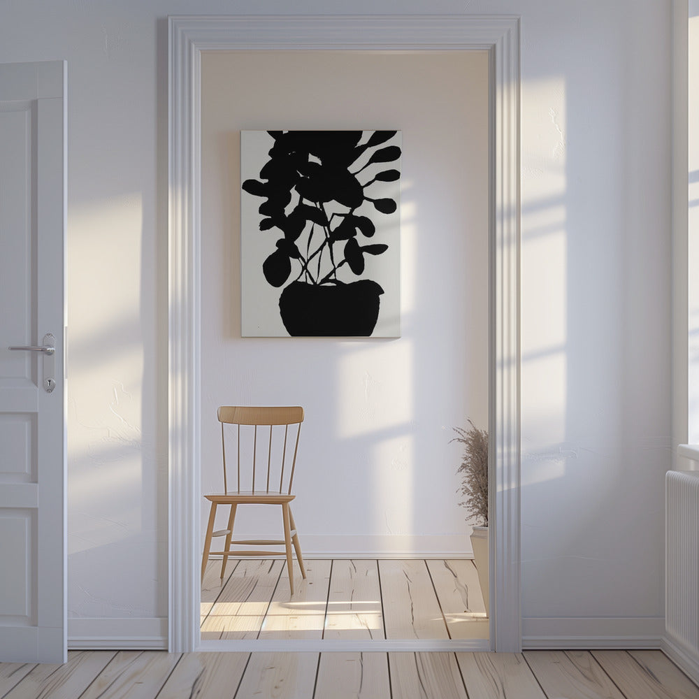 Topfpflanzen-Silhouette Nr. 3 | Leinwand