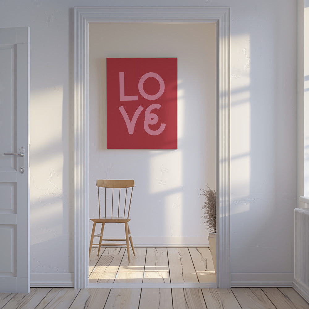 Liebe Rot | Leinwand