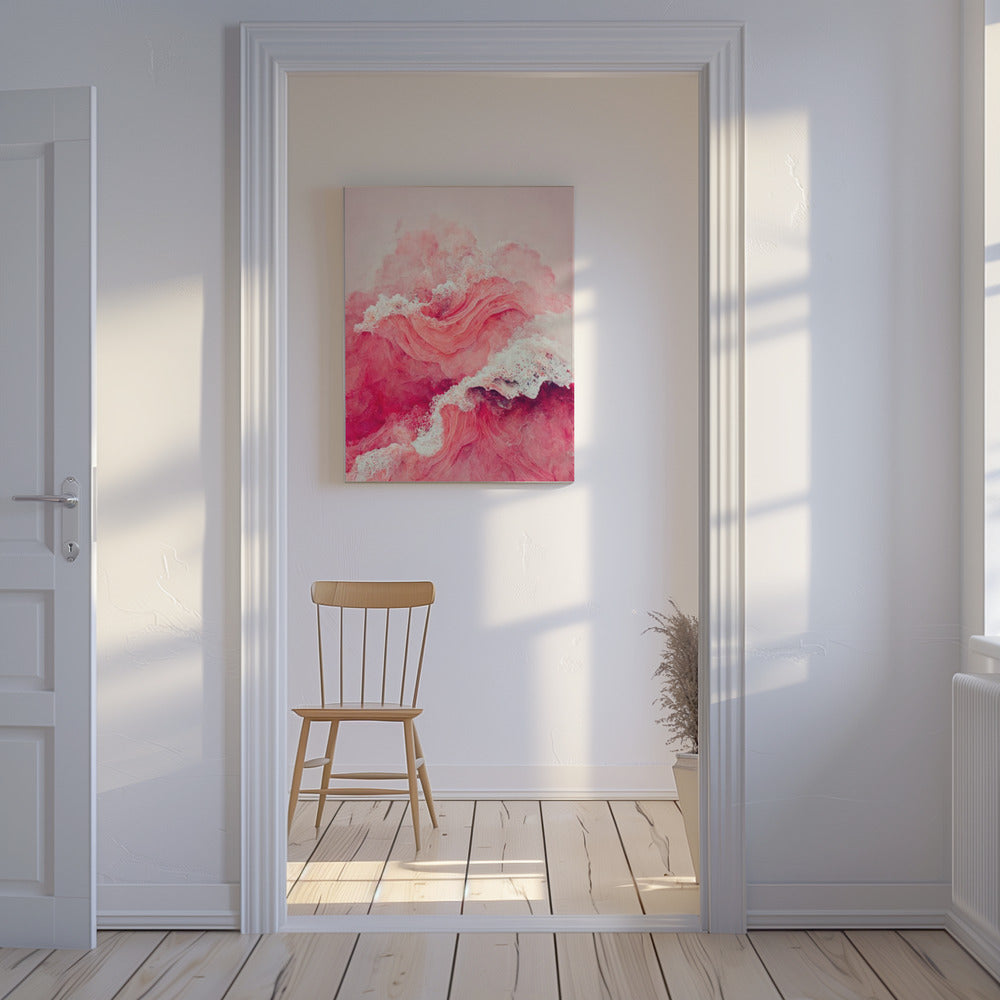 Purpurrote Wellen fließen | Leinwand