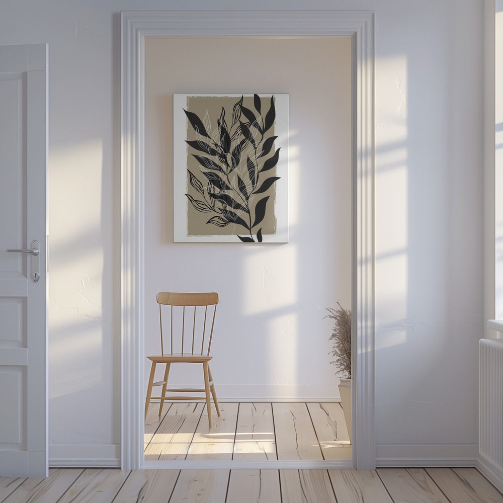 Minimalistisches botanisches Design | Leinwand