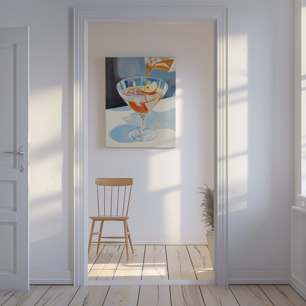 Zitronentee in ein Glas gießen | Leinwand