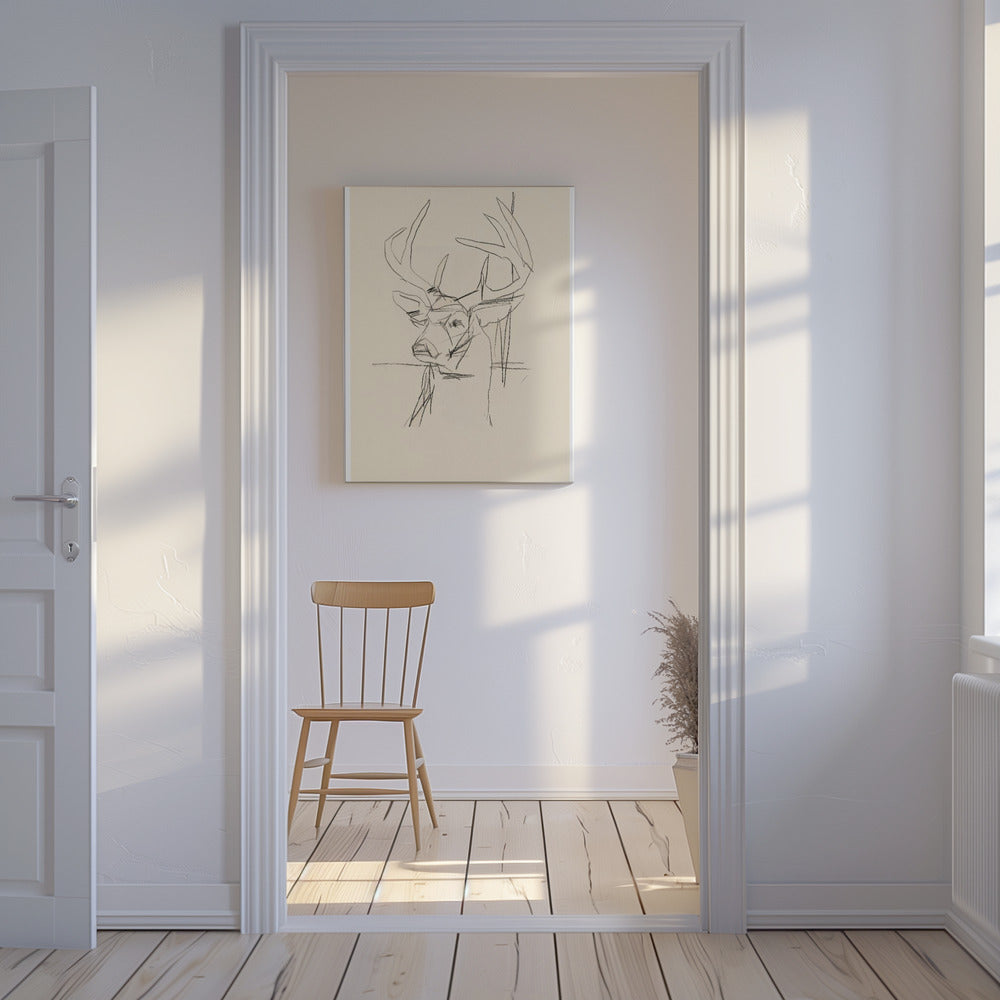 Étude Cerf (stag) No.1 | Canvas