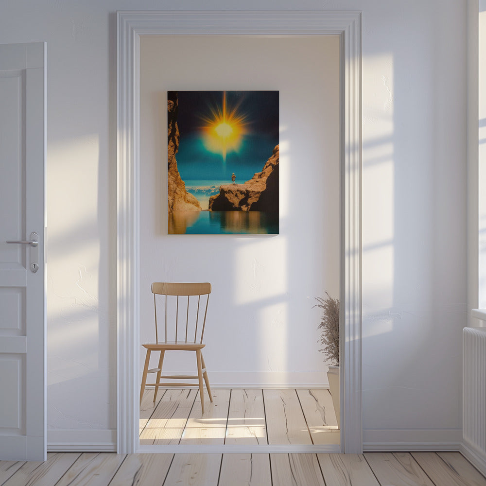 Reisender am Rande des Lichts | Leinwand