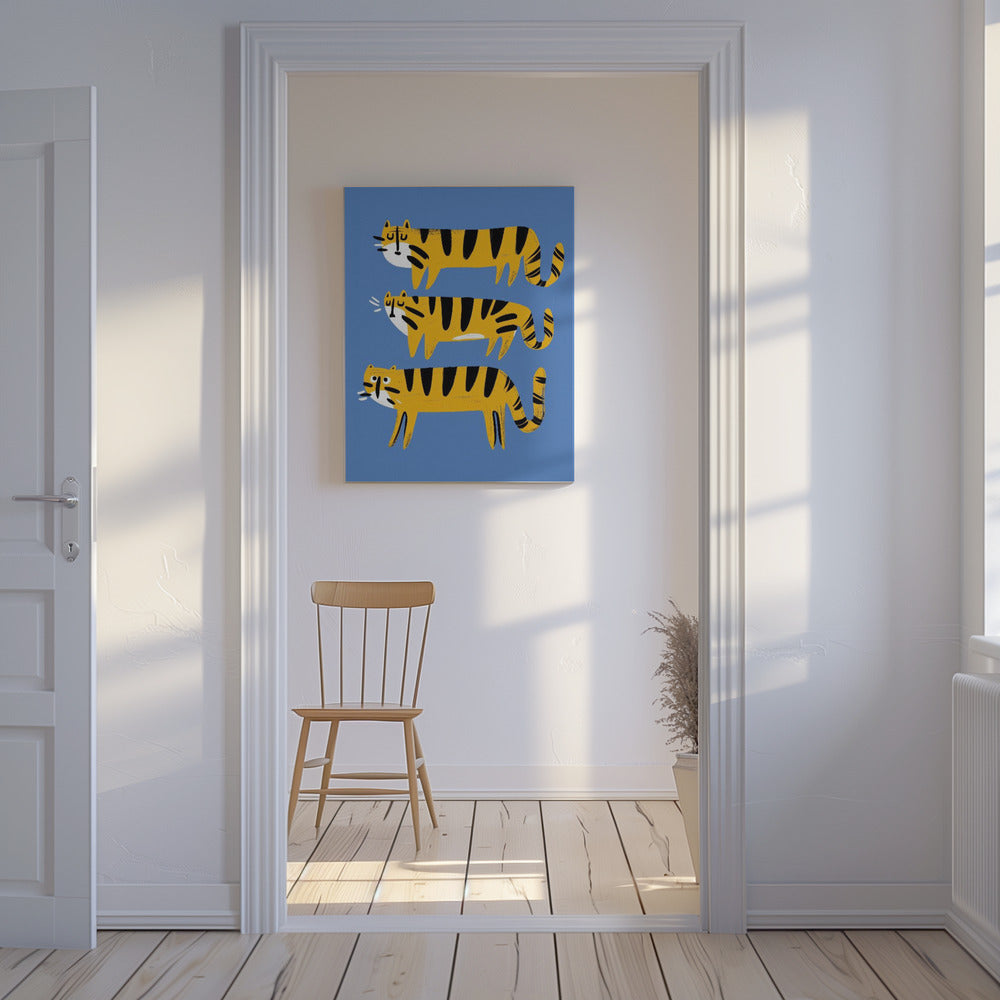 Tiger Trio Parade | Canvas
