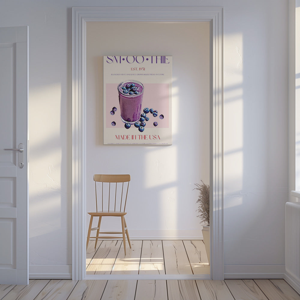 Blaubeer-Smoothie-Illustration | Leinwand
