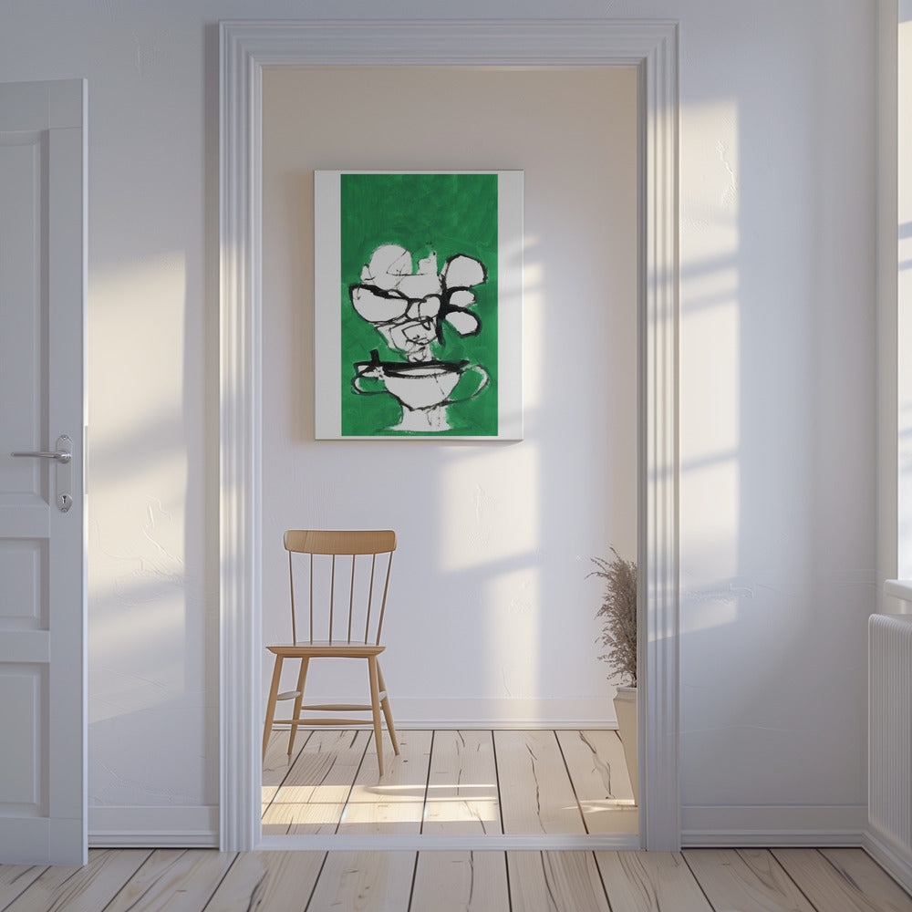 Die Linie des Überflusses: Obst-Blumen-Schale 1 | Leinwand
