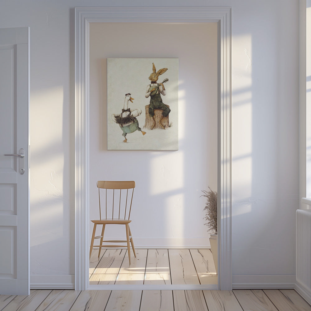 Gefiederte & pelzige Harmonie | Leinwand