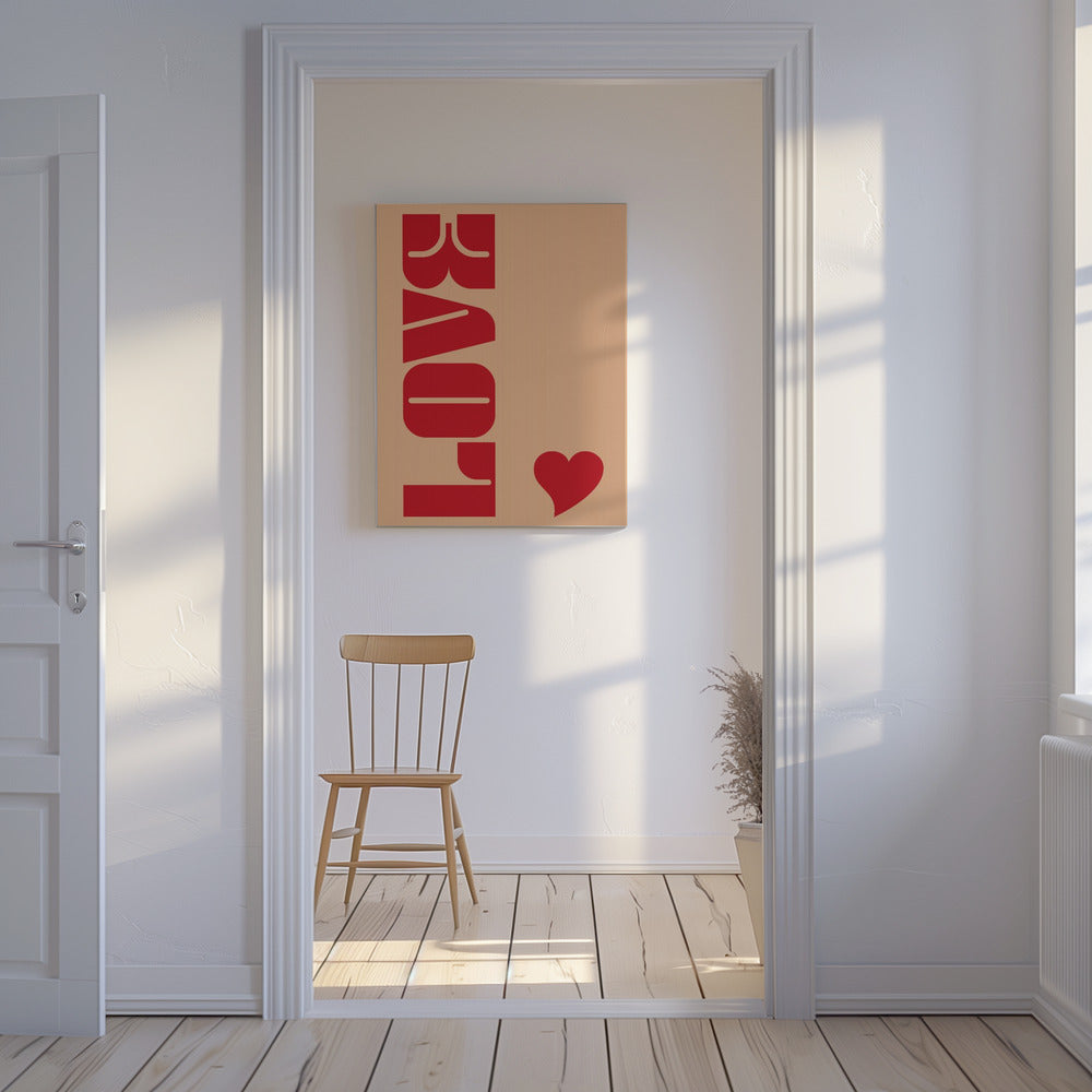 Red Bold Lettering | Canvas