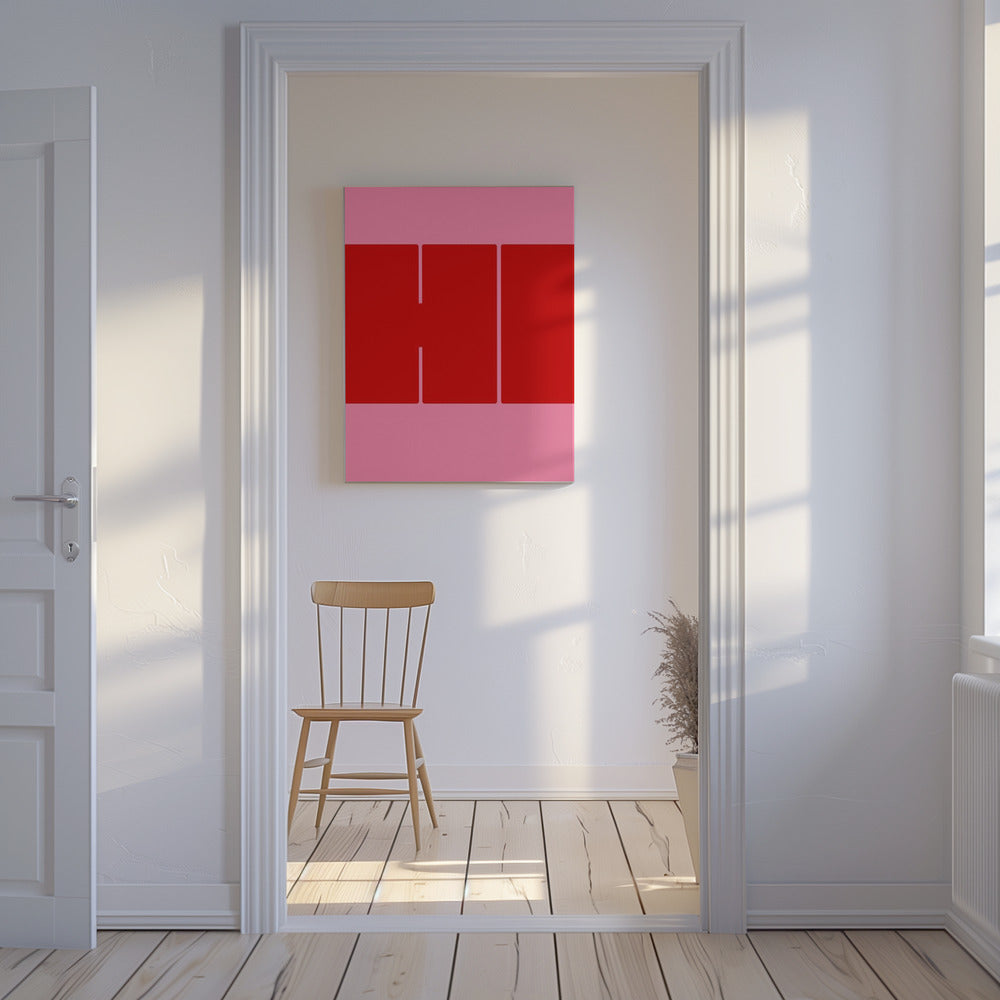 Kräftige rote Formen | Leinwand